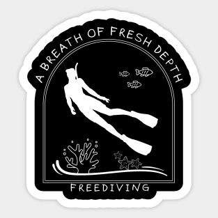 A Breath of Fresh Depth - Freediving | Freediver | Ocean lover | Diver | Apnea Sticker